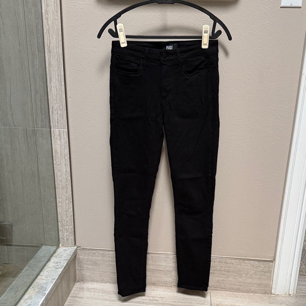 PAIGE Women's Classic Black Skinny Jeans